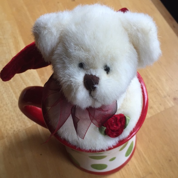Holiday cup with decor by bear in good condition - Picture 9 of 12